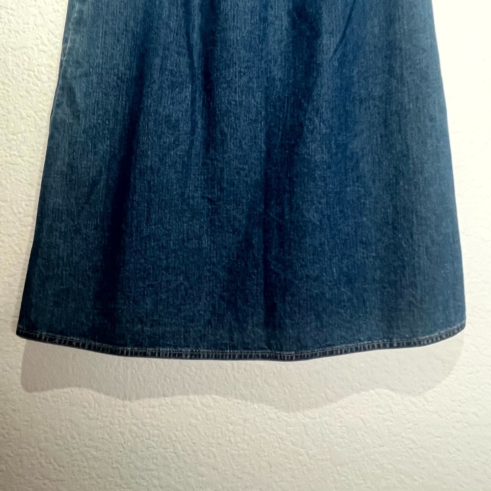 Vintage Eddie Bauer A-Line‎ Wrap Skirt Womens 4 Blue Denim Medium Wash Cotton - Picture 10 of 13